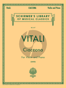 Vitali Ciaconna g-minor Violin/Piano (David)