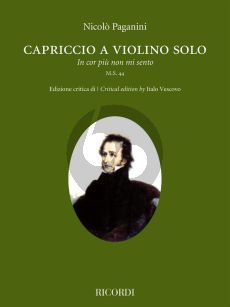 Paganini Capriccio a violino solo "In cor più non mi sento"