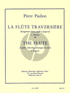 Paubon La Flute Traversiere Vol. 1 Debutants