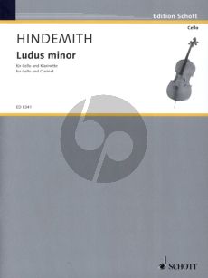 Hindemith Ludus Minor (1944) fur Violoncello und Klarinette - Spielpartitur (Erstausgabe)