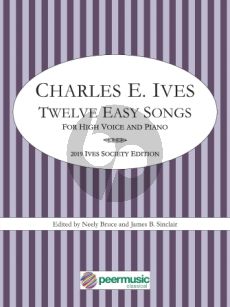 Ives Twelve Easy Songs High Voice and Piano