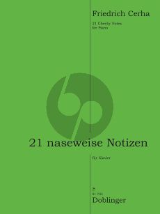 Cerha 21 naseweise Notizen Klavier (21 kurze Kompositionen)