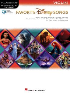 Favorite Disney Songs for Violin (Hal Leonard Instrumental Play-Along) (Book with Audio online)