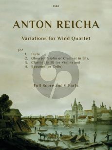 Reicha Variations for Flute, Oboe or Violin or Clarinet in Bb, Clarinet in Bb and Bassoon or Violoncello Score and Parts (Edited by Chris and Frances Nex)