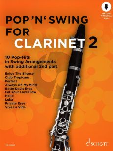 Pop 'n' Swing vol.2 for 1 or 2 Clarinets Book with Audio online (10 Pop-Hits in Swing Arrangements zusätzlich mit 2. Stimme)