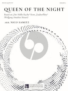 Mozart Queen of the Night from The Magic Flute for Brass Quintet (Score/Parts) (arr. Nico Samitz)