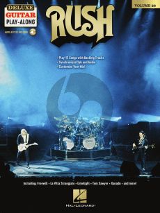 Rush 15 Songs (Book with Audio online) (Hal Leonard Deluxe Guitar Play-Along Vol. 26)