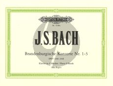 Bach Brandenburgische Konzerte Vol.1 Nos.1 - 3 for Piano 4 Hands (Bearbeitet von Max Reger)