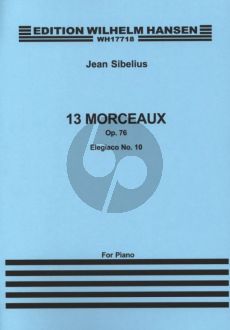 Sibelius 13 Morceaux Op.76 - No.10 Elegiaco for Piano