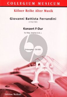 Ferrandini Konzert F-Dur Flote-Streicher und Bc (Stimmensatz) (herausgegeben von Michael Dücker)