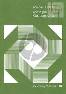 Missa pro Quadragesimae F-major (MH 551) (SATB-Organo-Violone)