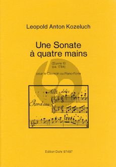 Kozeluch Sonata Op.10 Klavier zu Hd. (Sonata in F)