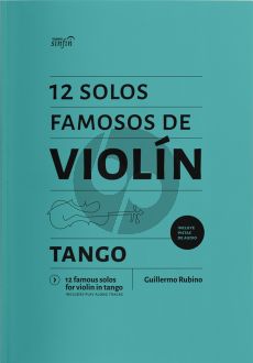 Rubino 12 Famous Solos for Violin in Tango Book with Play-Along Tracks