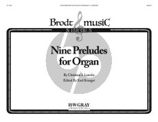 Latrobe 9 Preludes for Organ