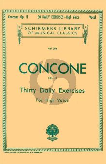 Concone 30 Daily exercices op.11 High Voice