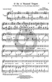 Glaser O for a thousand Tongues SATB and Organ or Piano (arr. James Laster)