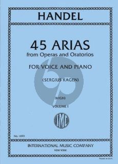 Handel 45 Arias vol.1 for High Voice and Piano (Sergius Kagen)