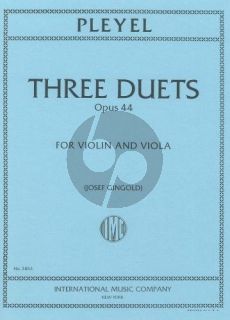 Pleyel 3 Duets Op.44 Violin-Viola (Gingold)