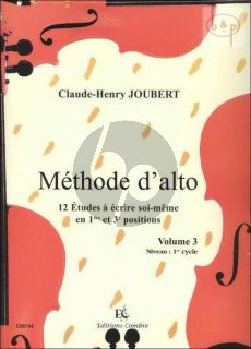 Méthode d'alto Vol.3 - 12 études en 1ere et 3e positions