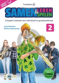 Kastelein-Oldenkamp Samen Leren & Samenspelen Vol.2 Trombone Vioolsleutel Boek-Audio-Online