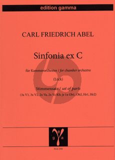 Abel Sinfonia ex C for Chamber Orchestra (Set of Parts) (Rudolf Lück)