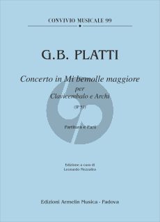 Platti Concerto E-flat major IP 51 Harpsichord and Strings (Score/Parts) (Leonardo Mezzalira)