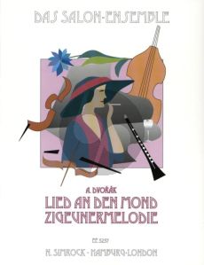 Dvorak Lied an den Mond (aus Rusalka) und Zigeunermelodie Op.55 No.4 for Violin, Violoncello, Clarinet in Bb [Saxophone], Bass and Piano Score and Parts