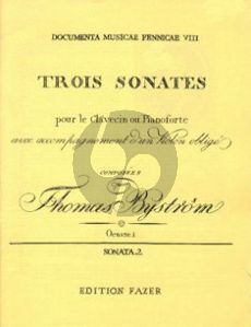 Bystrom Sonata g-minor Op. 1 No. 2 Harpsichord with Violin (edited by Anja Ignatius)