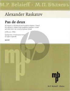 Raskatov Pas de deux Soprano (with Chimes) and Saxophone (Soprano and Tenor) (text by Antonin Artaud)