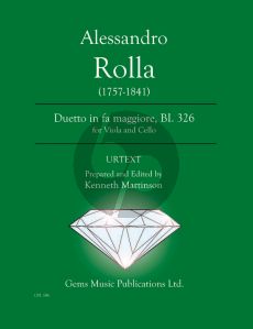 Rolla Duetto in fa maggiore BI. 326 for Viola - Cello (Prepared and Edited by Kenneth Martinson) (Urtext)