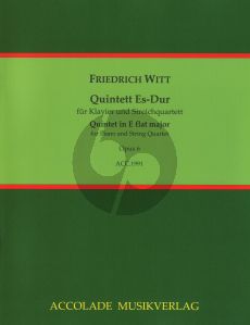 Witt Quintett Es-Dur Op. 6 Klavier mit Streichquartett (Part./Stimmen) (Hans-Peter Vogel)