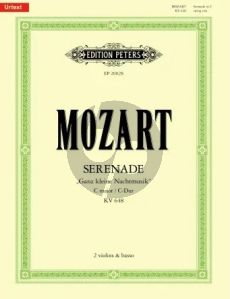 Mozart Serenade in C-dur KV 648 ‘Ganz kleine Nachtmusik’ für 2 Violinen und Basso (Part./Stimmen)