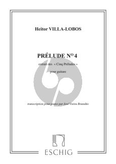 Villa Lobos Guitar Prelude No.4 Arranged for Piano Solo