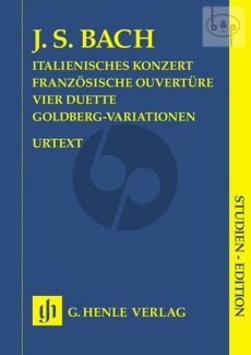 Italienisches Konzert-Franz.Ouverture- 4 Duette- Goldberg Variationen (Steglich-Theopold) Study Score