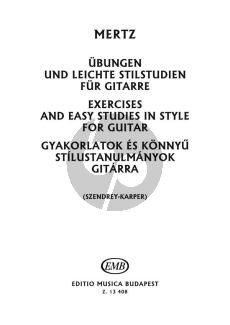 Mertz Exercises and Studies in Style for Guitar (edited by Szendrey-Karper)