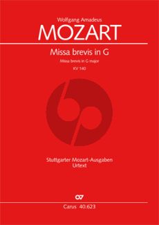 Mozart Missa Brevis G-dur KV 140 Soli-Chor-Orch. Partitur