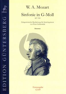 Mozart Sinfonie g-minor KV 550 arranged for String Quintet Set of Parts (arranged by Peter Lichtenthal) (Herausgeber Gunter von Zadow)