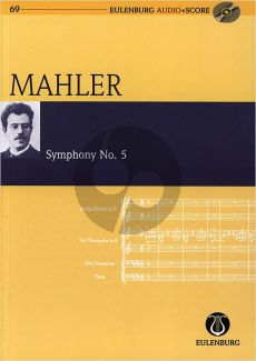 Mahler Symphony No.5 Study Score with Audio CD (Eulenburg)