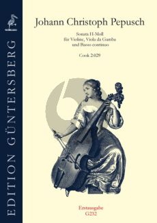 Pepusch Sonata B-minor (Cook 2:029) Violin-Viola da Gamba and Continuo (Score/Parts) (edited by von Zadow)