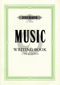 Miscellaneous Music Writing Book 12 Staves 48 pages