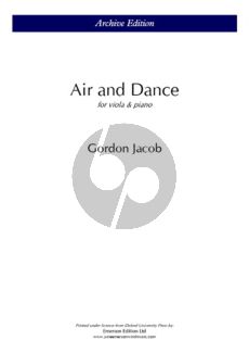 Jacob Air and Dance for Viola and Piano