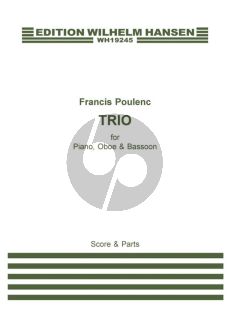 Poulenc Trio for Oboe, Bassoon and Piano Score and Parts