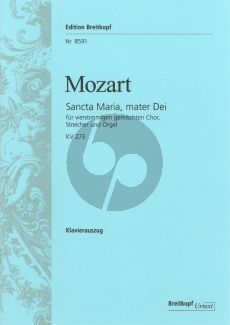Mozart Sancta Maria Mater Dei KV 273 Klavierauszug