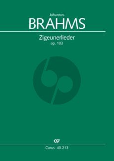 Brahms Zigeunerlieder Op.103 4 Singstimmen und Klavier Partitur (Sergej Rogowoj)