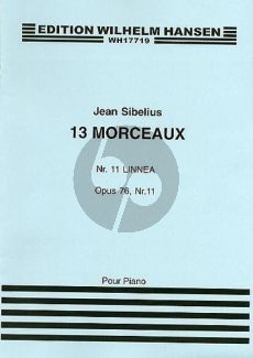 Sibelius 13 Morceaux Op.76 No.11 Linnaea for Piano