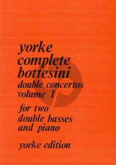 Bottesini Complete Double Concertos Vol. 1 2 Double Basses and Piano (Rodney Slatford)