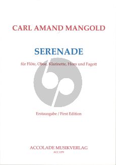 Mangold Serenade B-dur Flöte, Oboe, Klarinette, Fagott, Horn (Part./Stimmen)