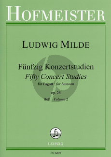 Milde 50 Konzertetuden Op.26 Vol.2 fur Fagott