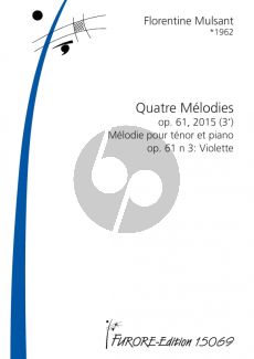 Mulsant Quatre Melodies Op.61 No.3 Violette Tenor-Piano