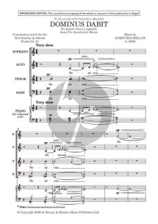 MacMillan Dominus dabit benignitatem (from The Strathclyde Motets) SATB